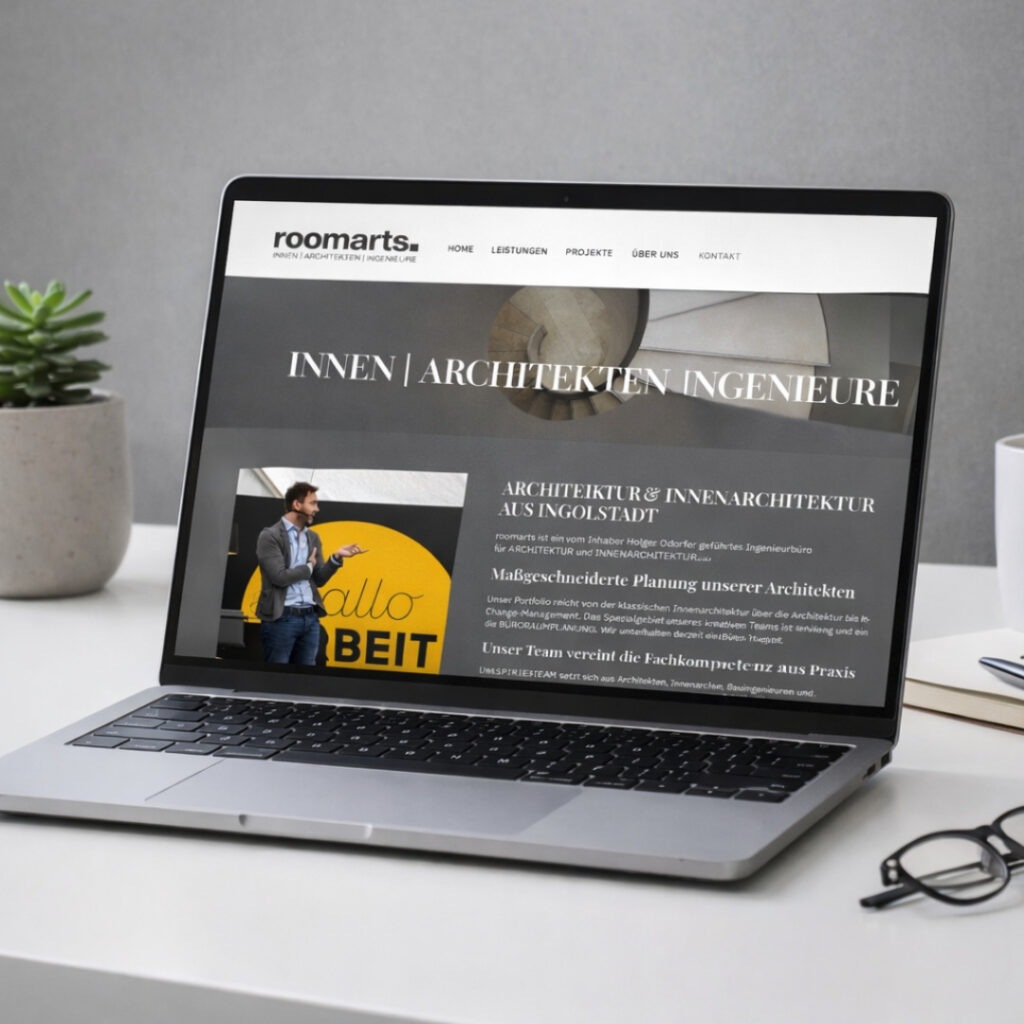 barrierefreie Webseite von roomarts